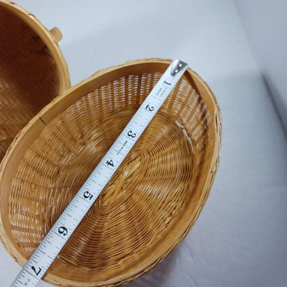Vintage Wicker Basket-Rabbit Missing Eyes